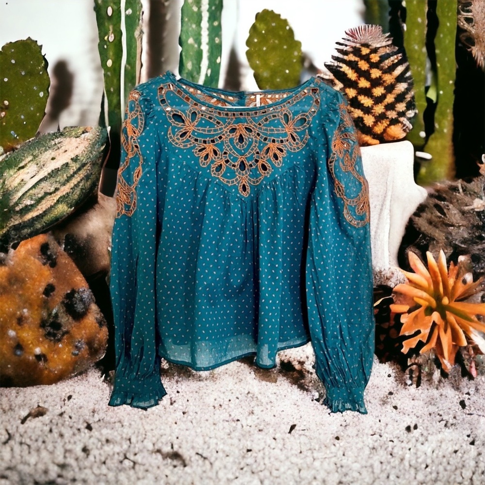 Free People eyelet top